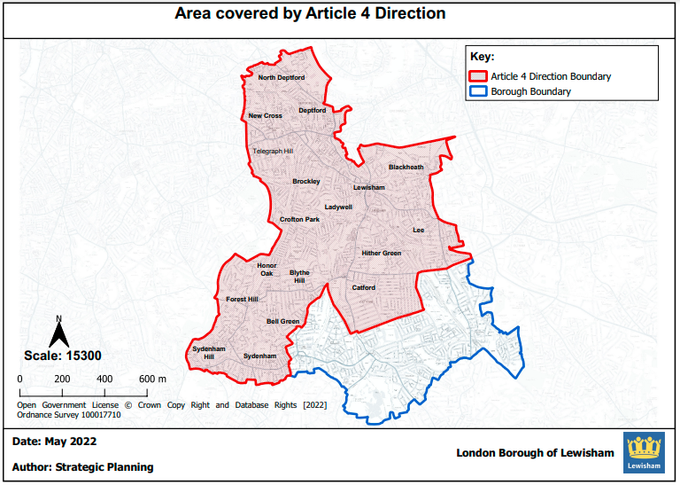 Map to show HMO Article 4 Direction boundary
