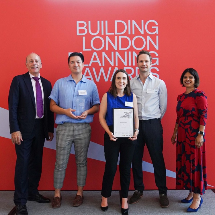 Lewisham Council's Planning team at the Building London Planning Awards 2022