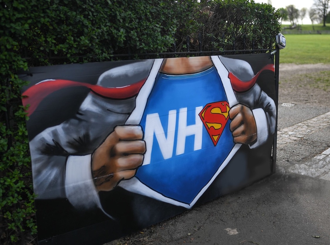 Lionel Stanhope's tribute mural to the NHS