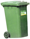 Green recycle bin