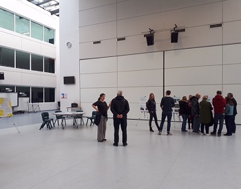 People attending a Mayow Road consultation event