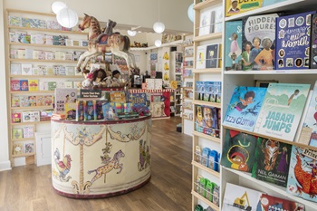 photo of the inside of Moon Lane Books