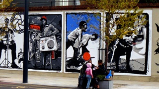 Douglas Way wall in Deptford