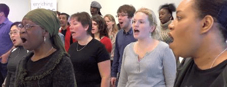 image of a choir singing
