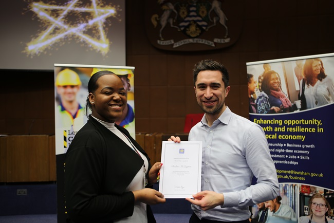 Mayor of Lewisham, Damien Egan at the 2019 Lewisham Apprenticeships Awards