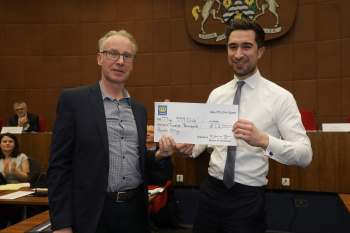 Mayor Damien Egan with Tim Fallon, Chief Executive of 999 Club