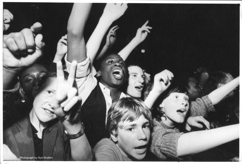 Crowds of people at White Riot London gig