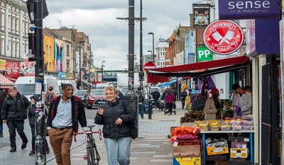 Shoppers on Deptford High Street