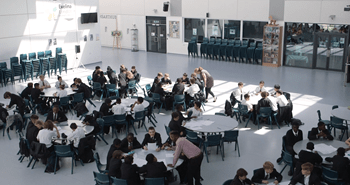 image of a classroom full of students