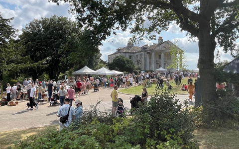 A market with stalls