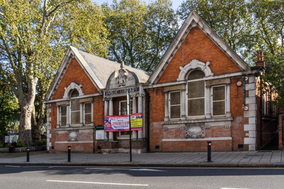 A red brick library building