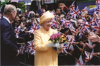 The Queen and Prince Philip meeting crowds in Lewisham as part of Golden Jubilee celebrations