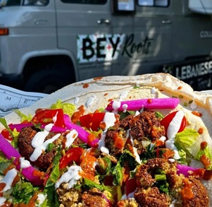 Food from local trader Bey Roots